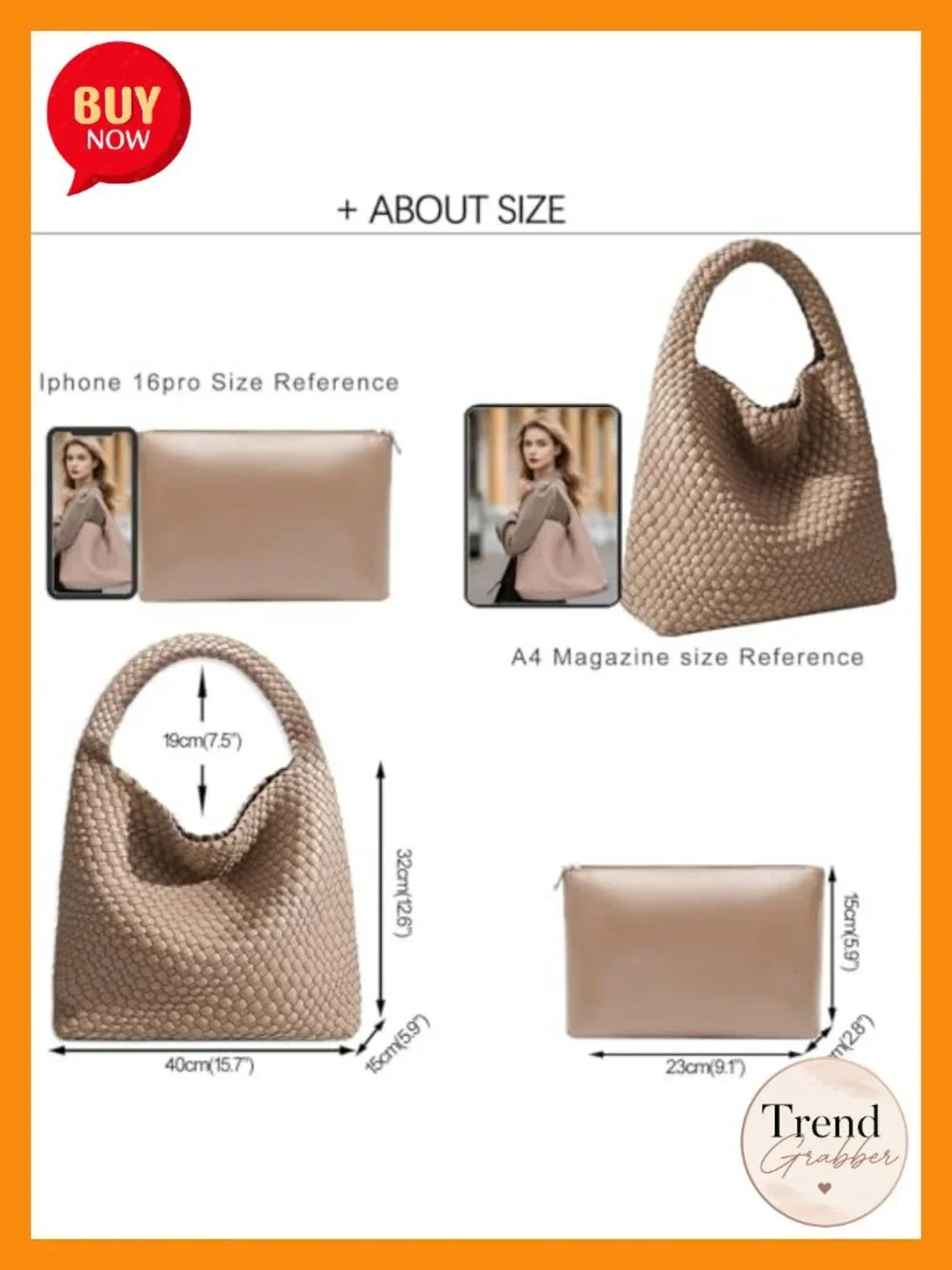 Woven Faux Leather Hobo Tote Bag with Matching Purse